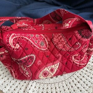 Vera Bradley Mesa Red Paisley Quilted Hobo bag
